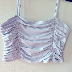 Hollister light blue cropped tank top